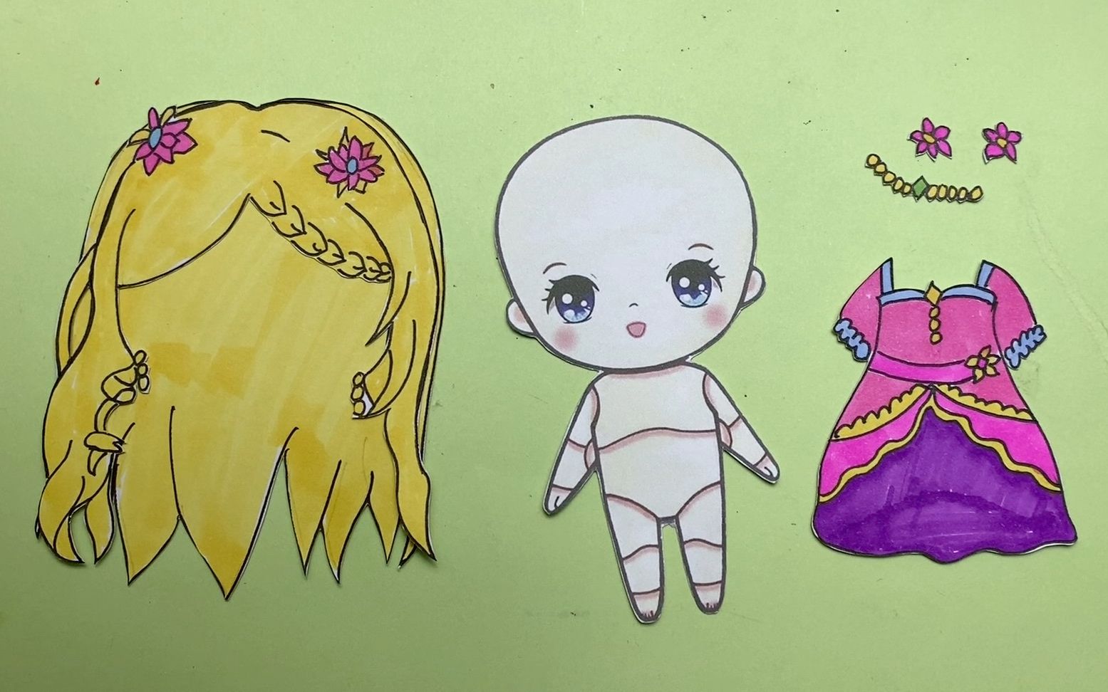 创意手工教程,手绘叶罗丽q版纸娃娃灵公主,真是太可爱了!