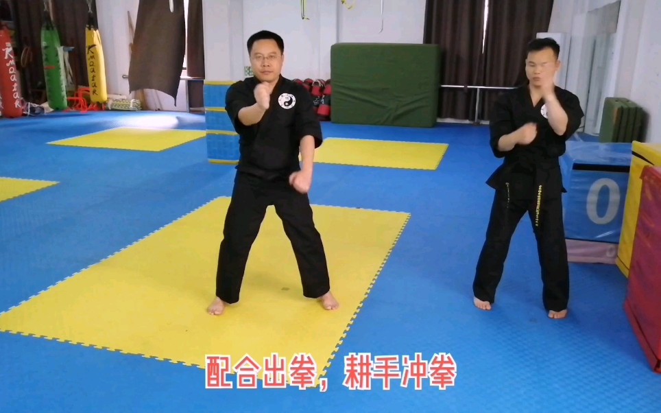 咏春拳小念头套路第一节连环拳及手法配合冲拳训练