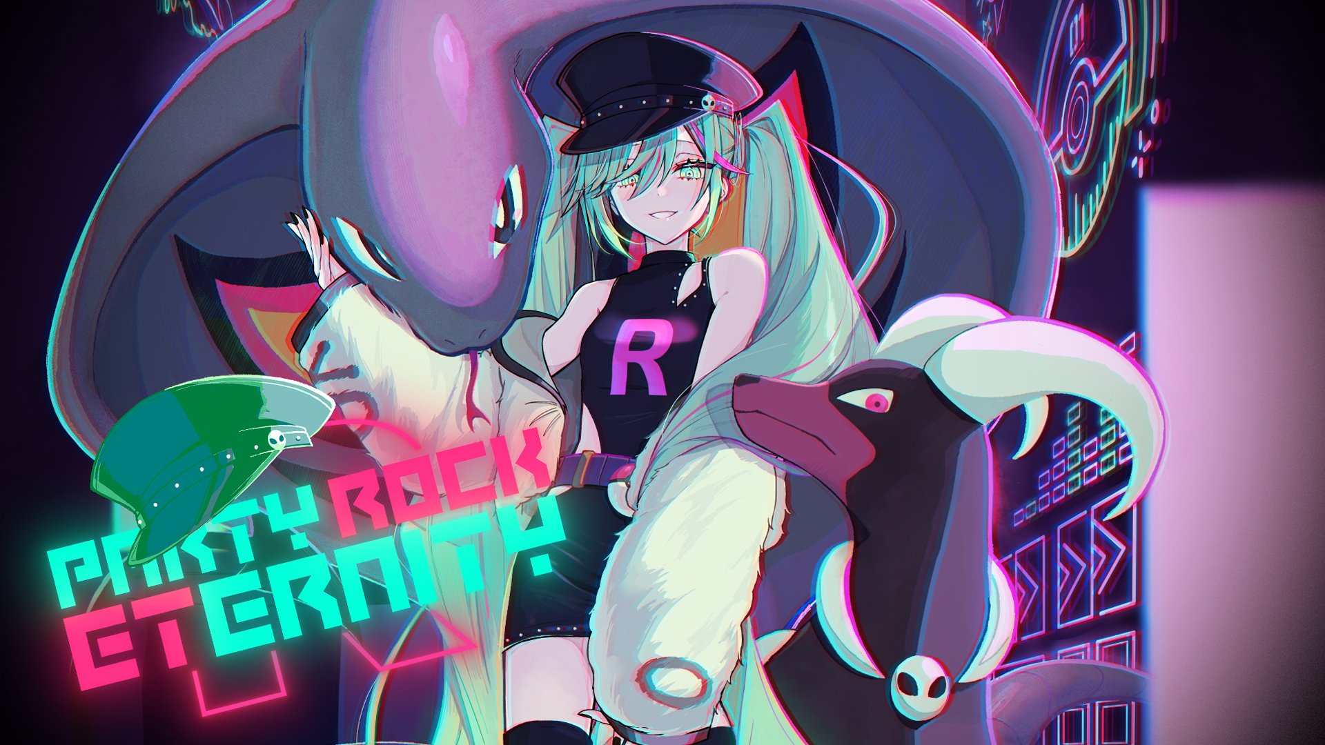 [图]【宝可梦×初音未来联动 第十四曲】PARTY ROCK ETERNITY feat. 初音ミク【八王子P】【中文CC字幕】