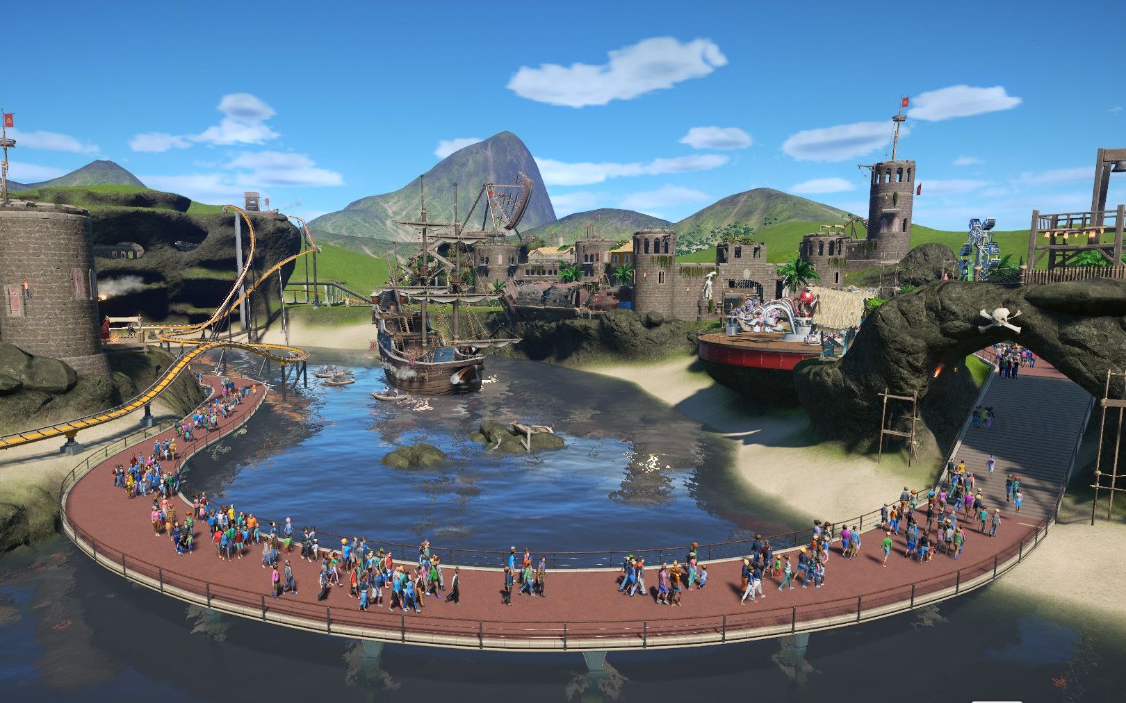 《过山车之星》planetcoaster 新手作品:金银岛大冒险主题过山车
