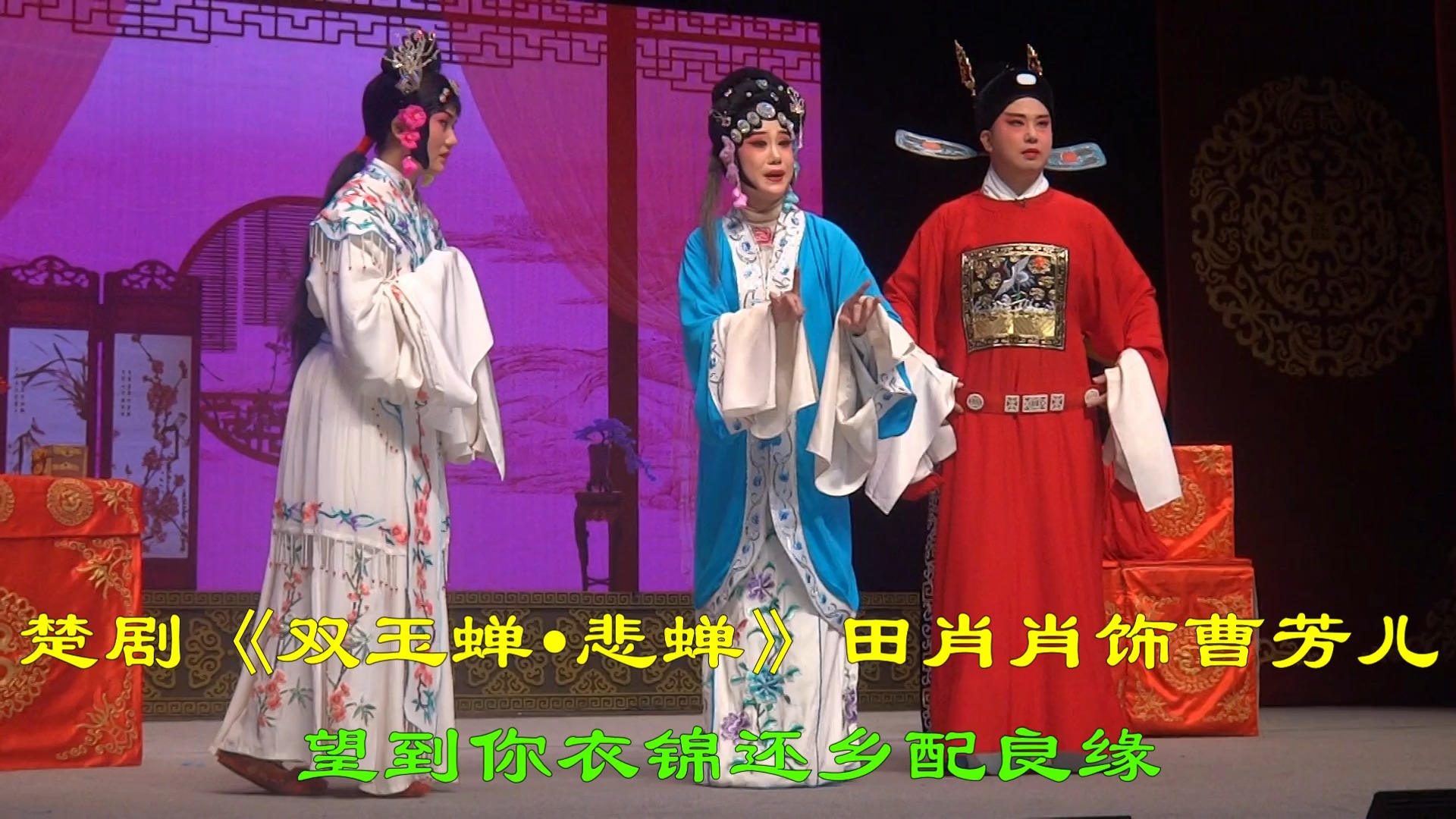 楚剧《双玉蝉》选段 过去之事成梦幻 田肖肖