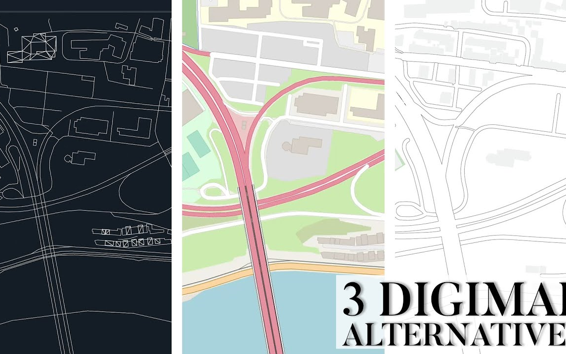 3种用于区位分析和场地分析制作方法,如何使用AutoCAD和illustrator将google maps转换为区位分析哔哩哔哩bilibili