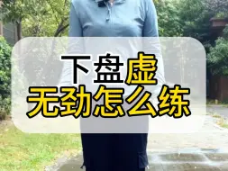 下盘虚无劲怎么练？细节：撑胯劲力到脚底，上到腰背。