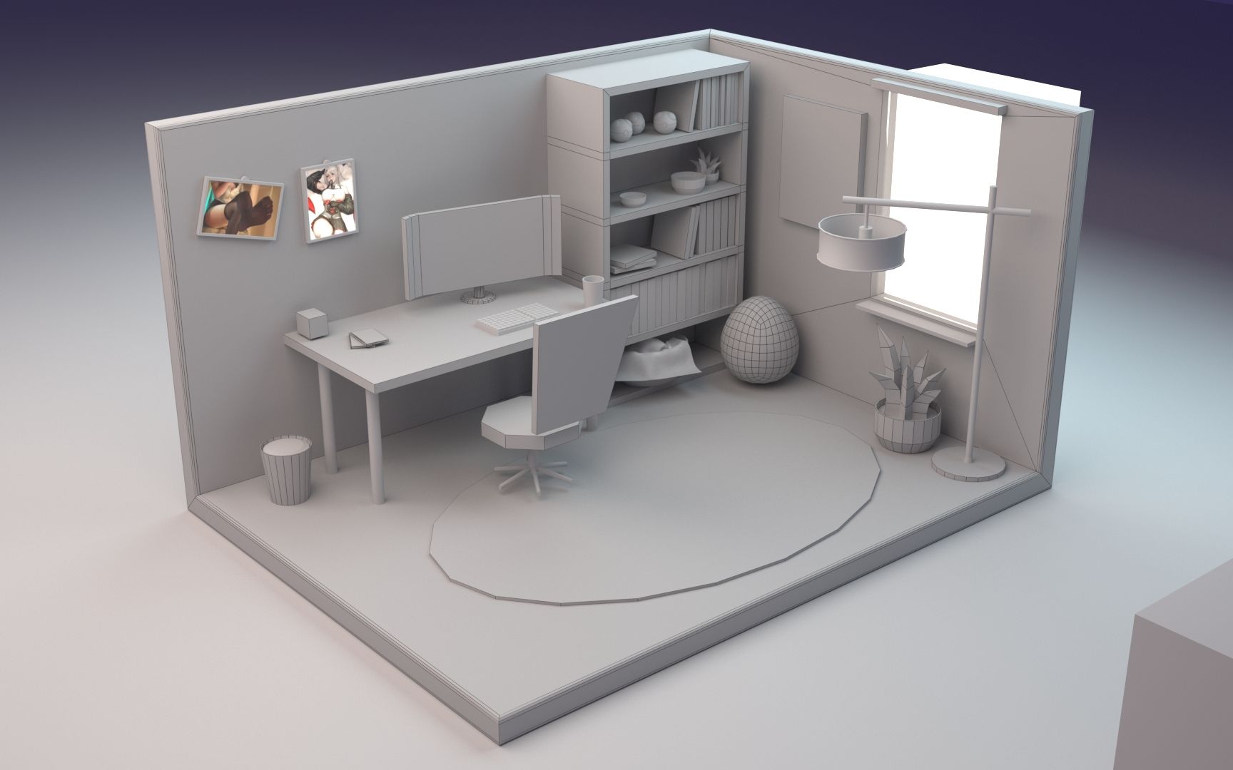 【3dmax建模】新手必学的基础室内场景案例详细教学
