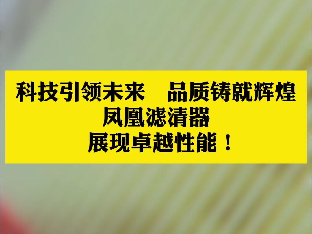 科技引领未来,品质铸就辉煌,凤凰滤清器展现卓越性能!哔哩哔哩bilibili