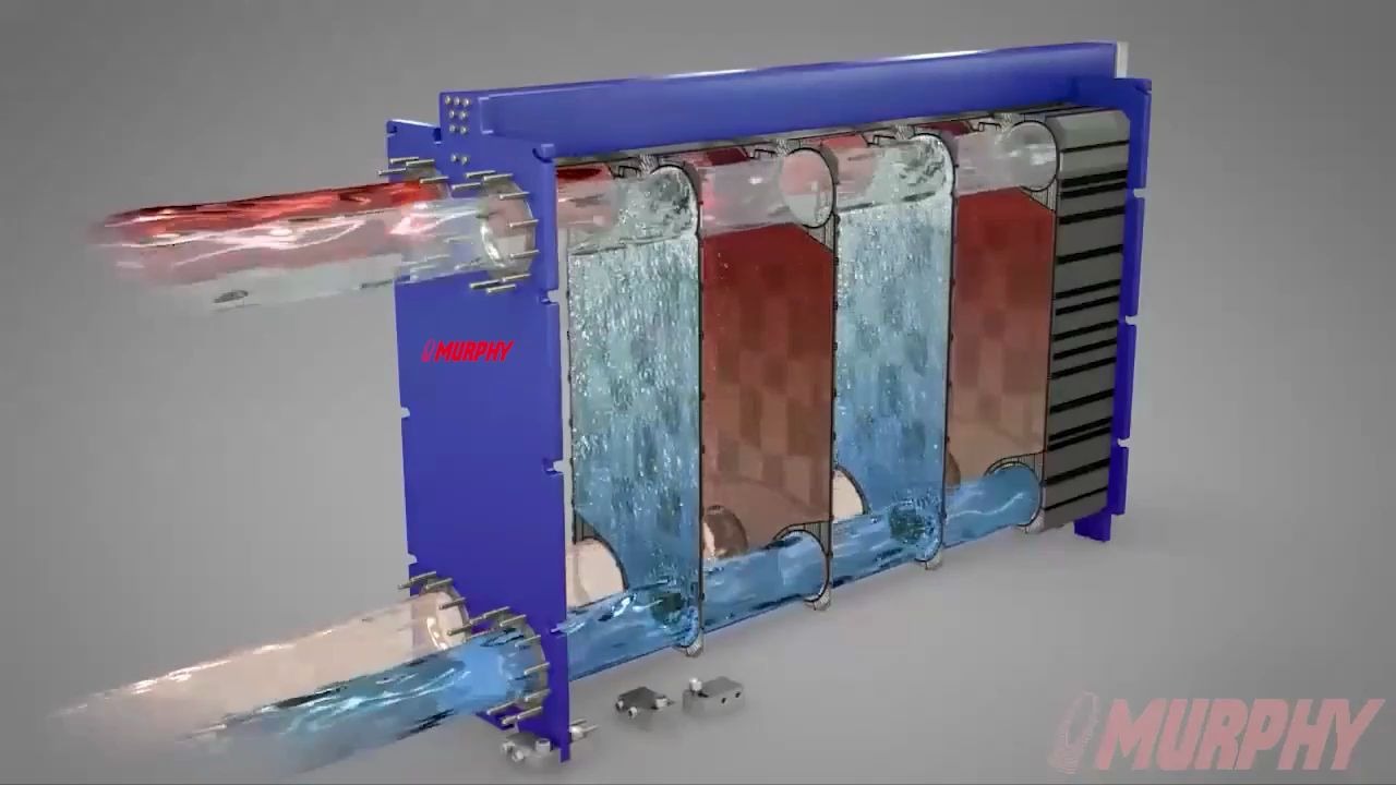 【MURPHY摩菲热能—可拆式板式换热器3D动画、工作原理、阿法拉伐换热器、管式换热器、容积式换热器】哔哩哔哩bilibili