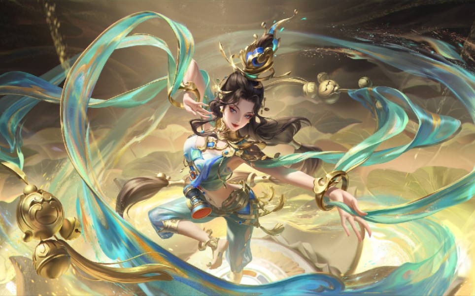 王者荣耀国际服传说对决萝尔貂蝉风起舞动实战