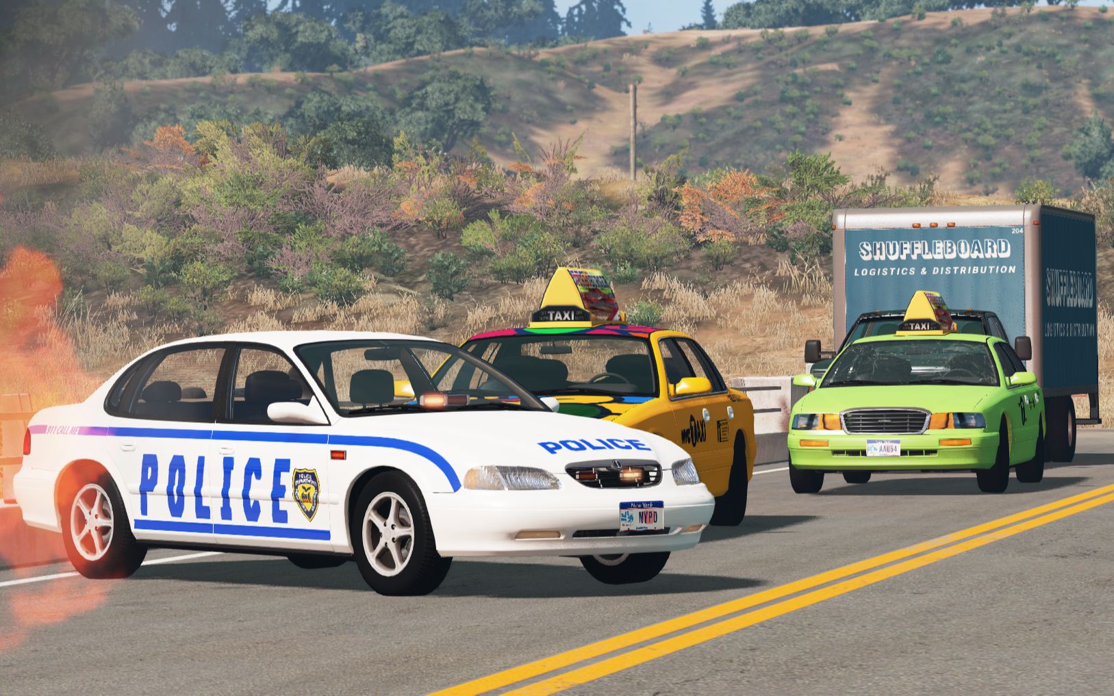 beamng警察模拟nypd内置警灯佩斯马