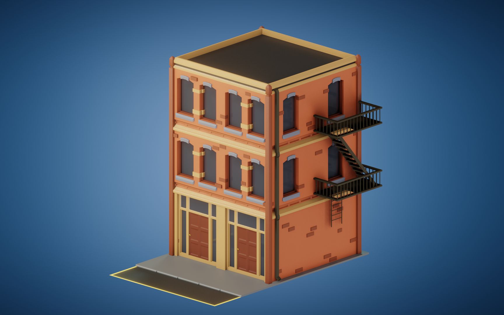 城市lowpoly建筑urbanlowpolybuildingletsbuilditinblender