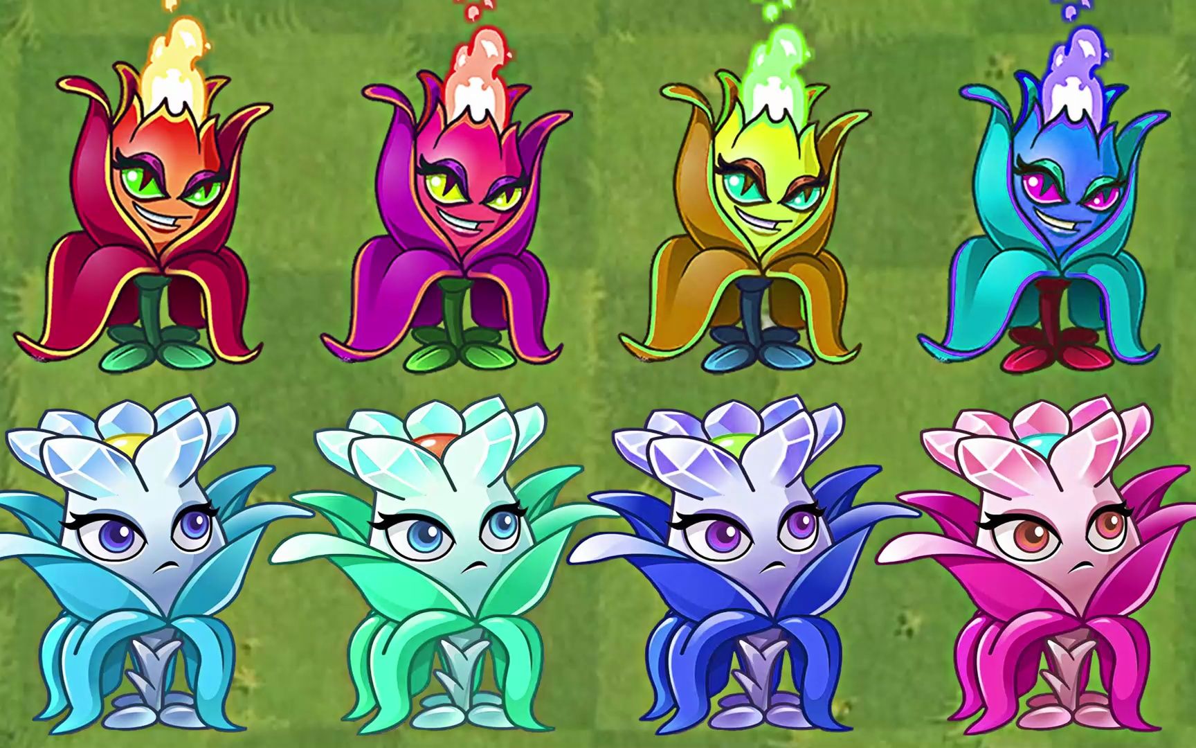 植物大战僵尸2:女王姐妹花,平民vs高贵,差别有多大?