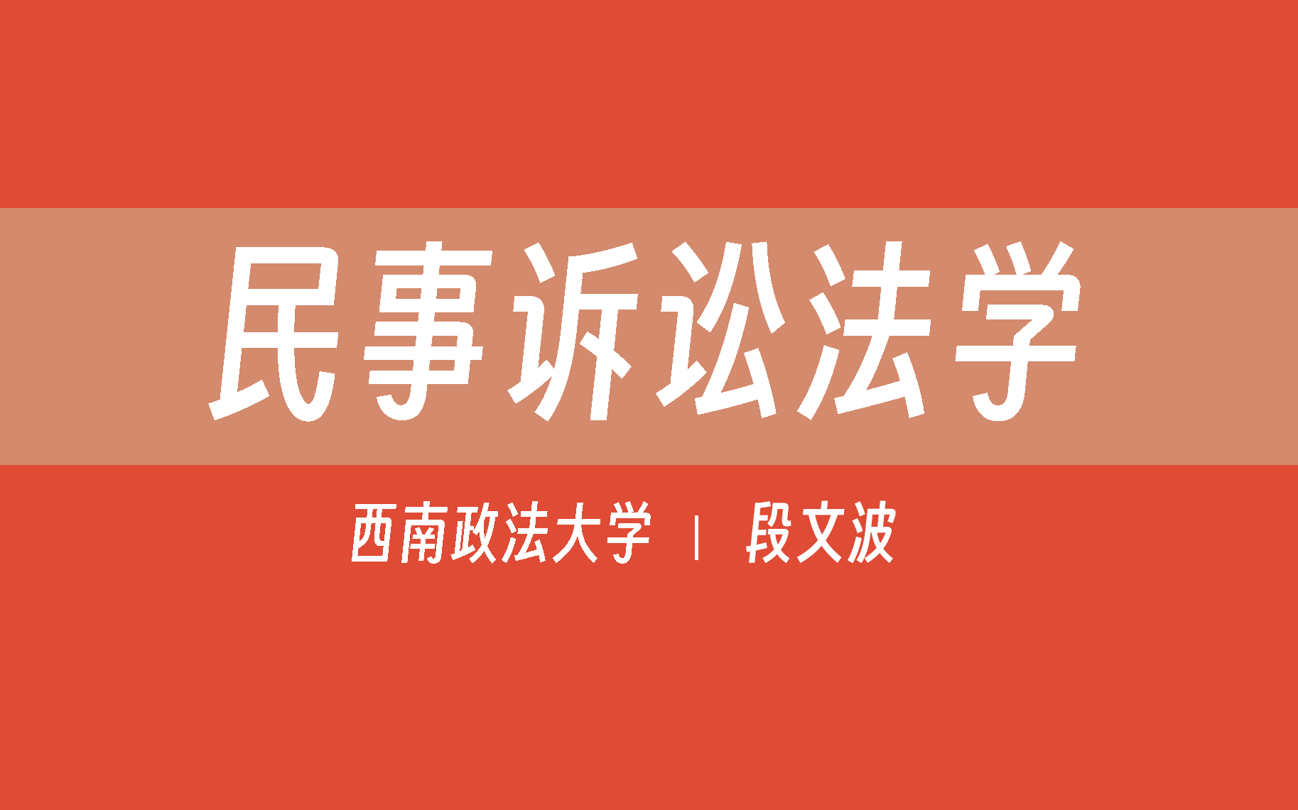 【西南政法大学】民事诉讼法学(全94讲)段文波哔哩哔哩bilibili