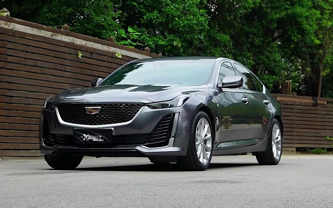 xpel西安汽车贴膜凯迪拉克ct5装贴液态金属枪灰案列