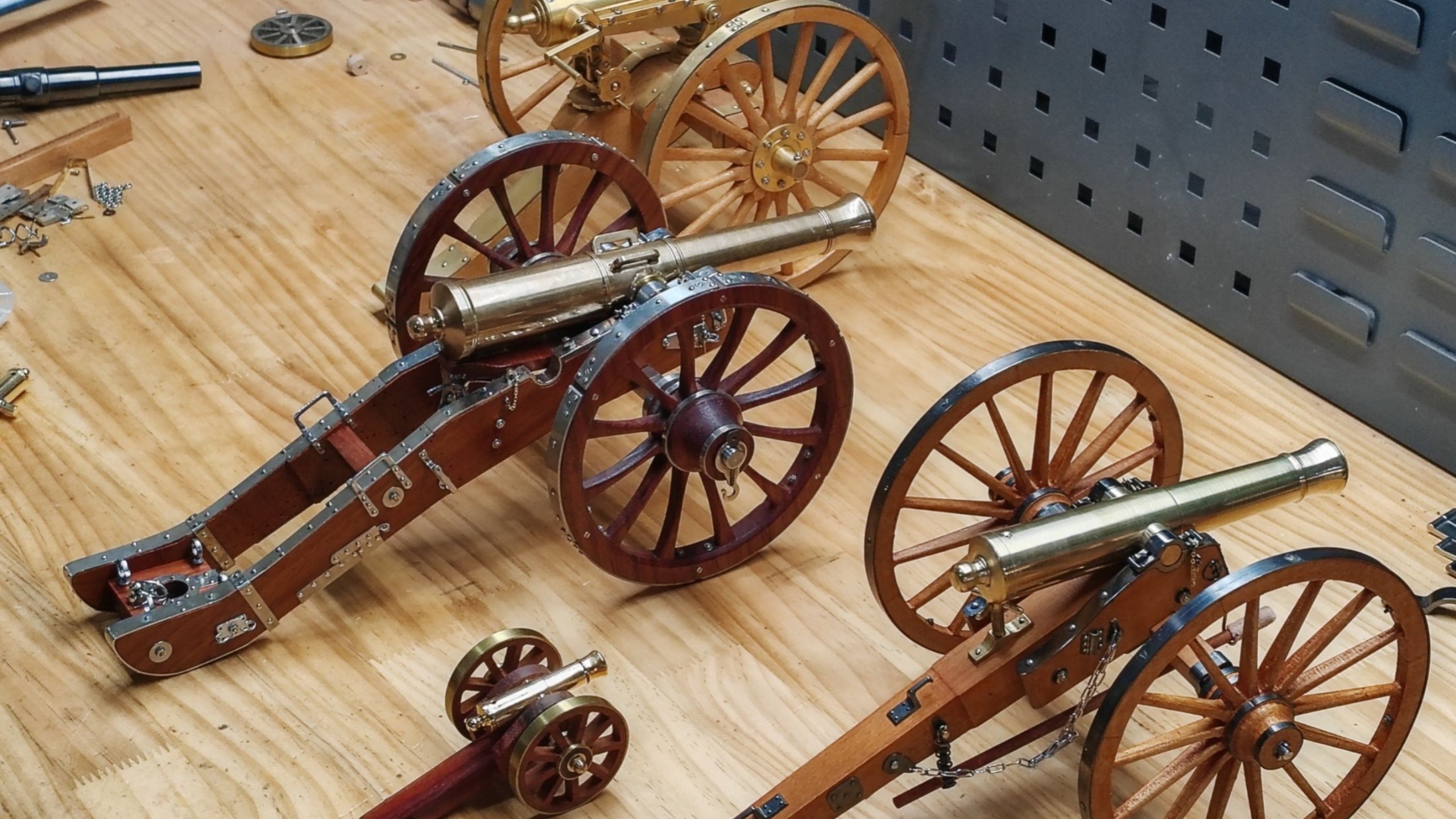 拿破仑格里博瓦尔12磅炮进度更新,部分制作过程演示