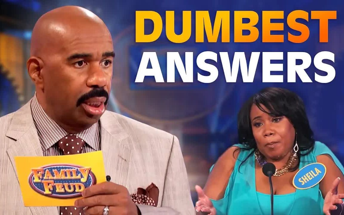 DUMBEST ANSWERS EVER! Steve Harvey is SPEECHLESS! Family Feud哔哩哔哩bilibili