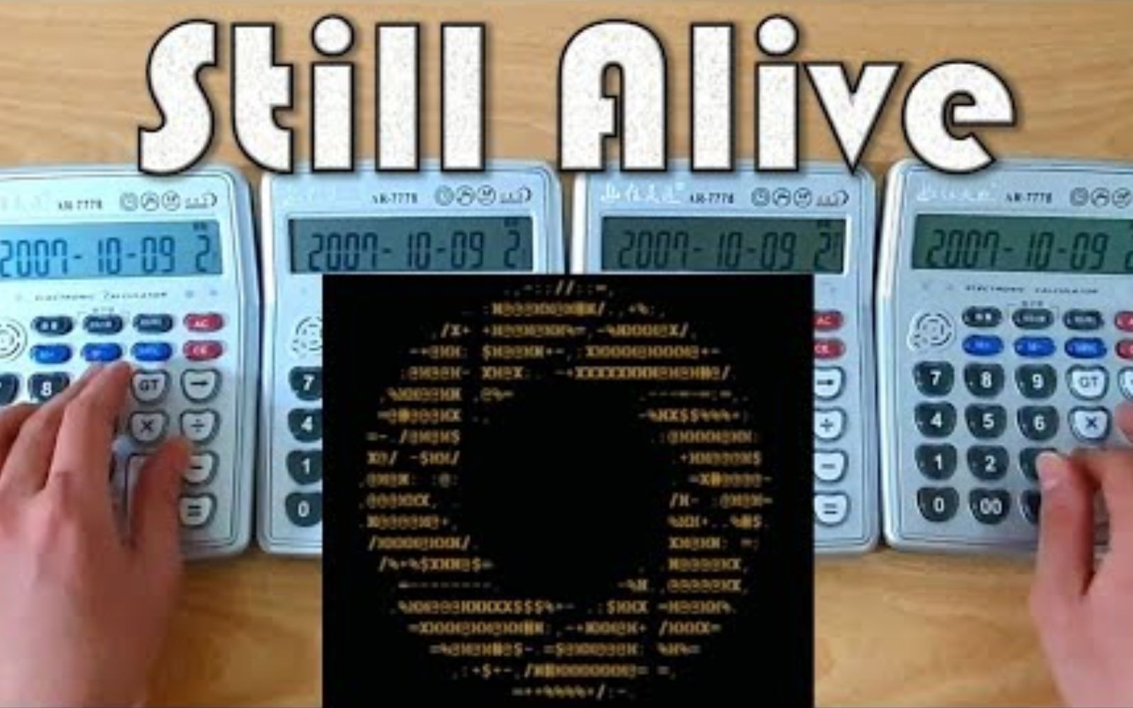 [图]用4台计算器演奏游戏《传送门》结尾曲《Still Alive》