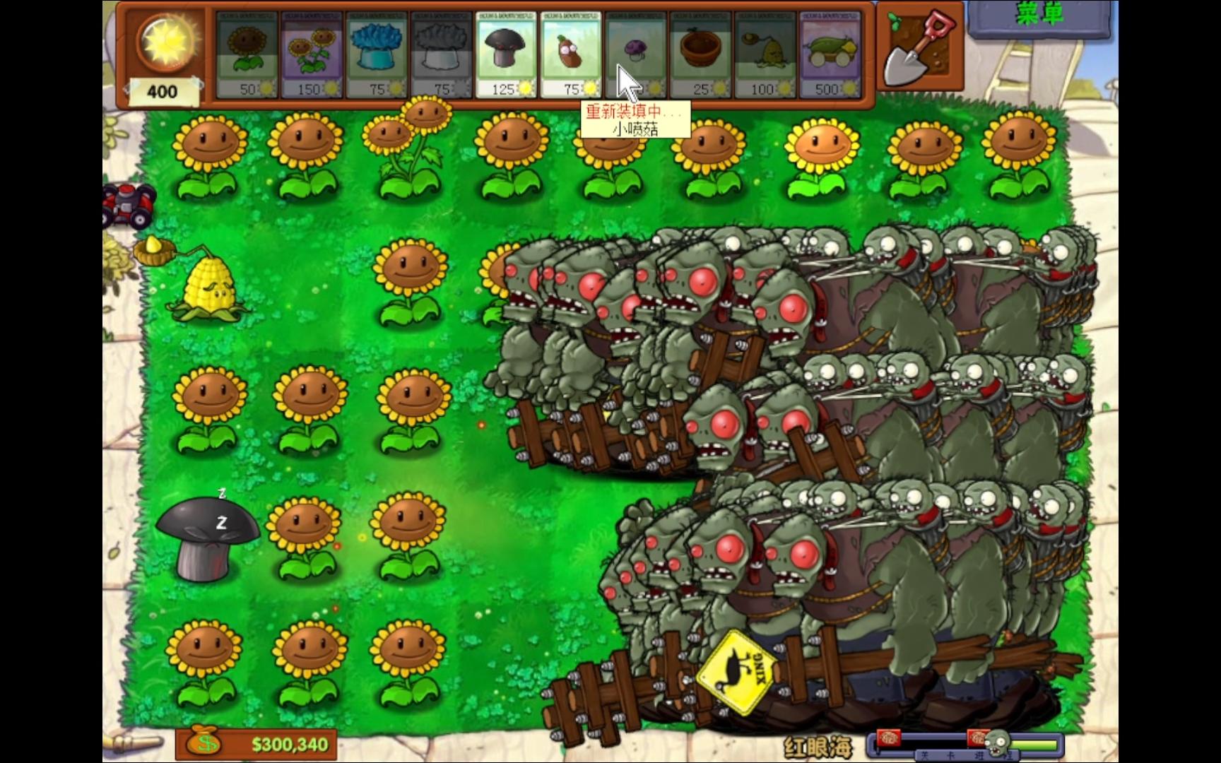 植物大战僵尸原版红眼海2旗(失败记录)