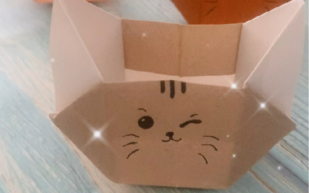 猫咪盒子折纸图片