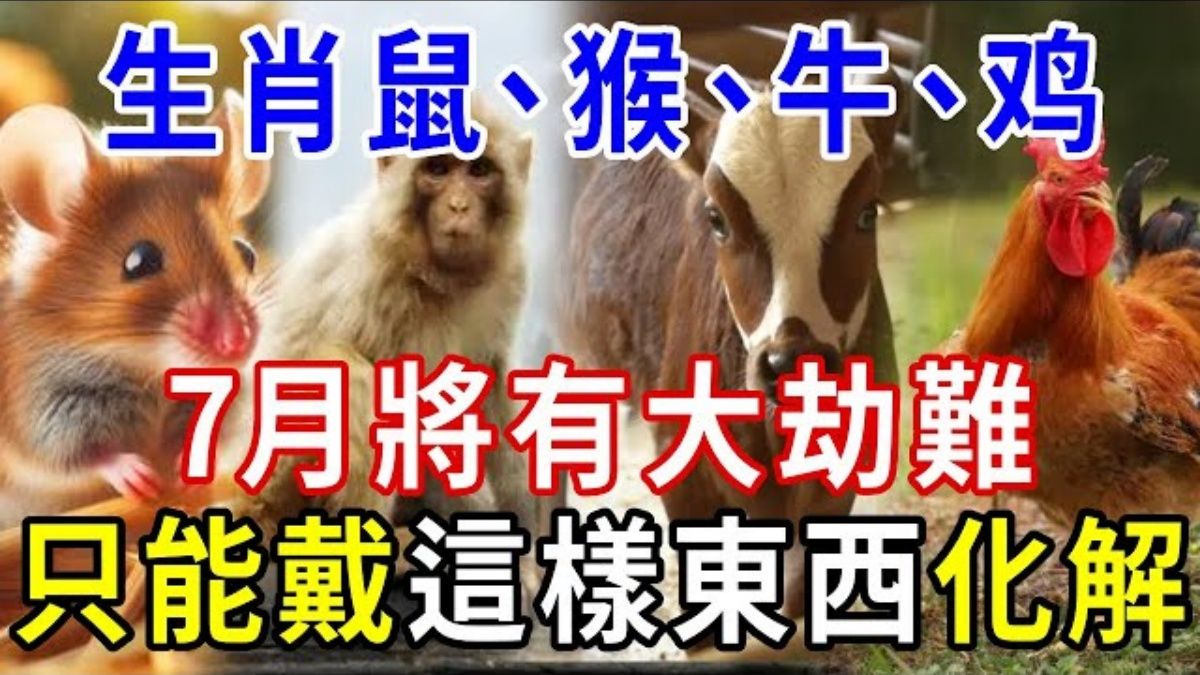 算命大师警告:属鼠、猴、牛、鸡4生肖,7月劫数太可怕!快在身上戴“这样东西”化解!哔哩哔哩bilibili