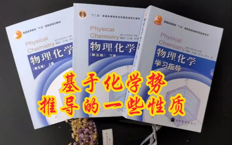 物理化学基于化学势推导的一些性质哔哩哔哩bilibili