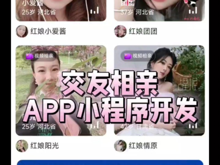 交友APP开发,交友小程序开发,相亲APP开发,相亲小程序开发,一对一交友,语音聊天,视频聊天,功能齐全,成品源码搭建定制#软件开发#小程序开...