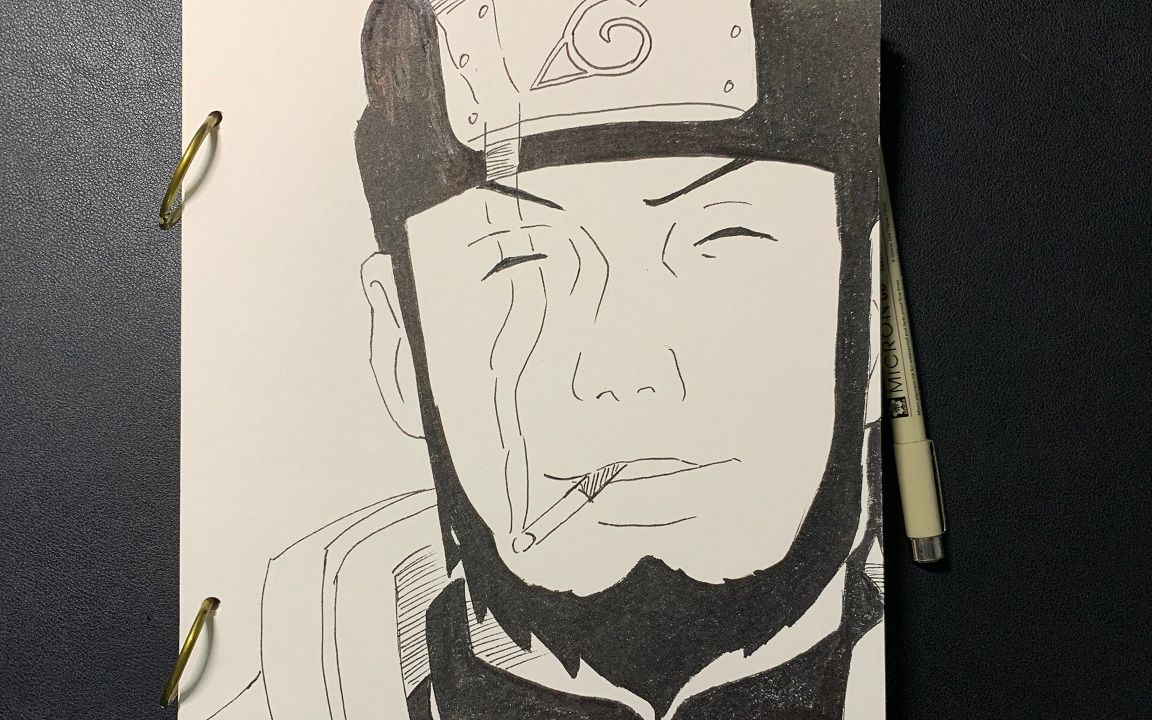 如何画动漫角色 | 火影忍者猿飞阿斯玛