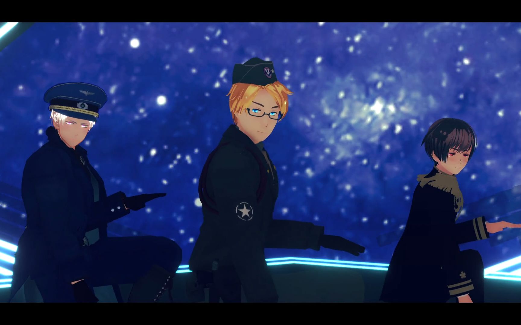 【aph/mmd】师徒三人组的everglow_哔哩哔哩_bilibili