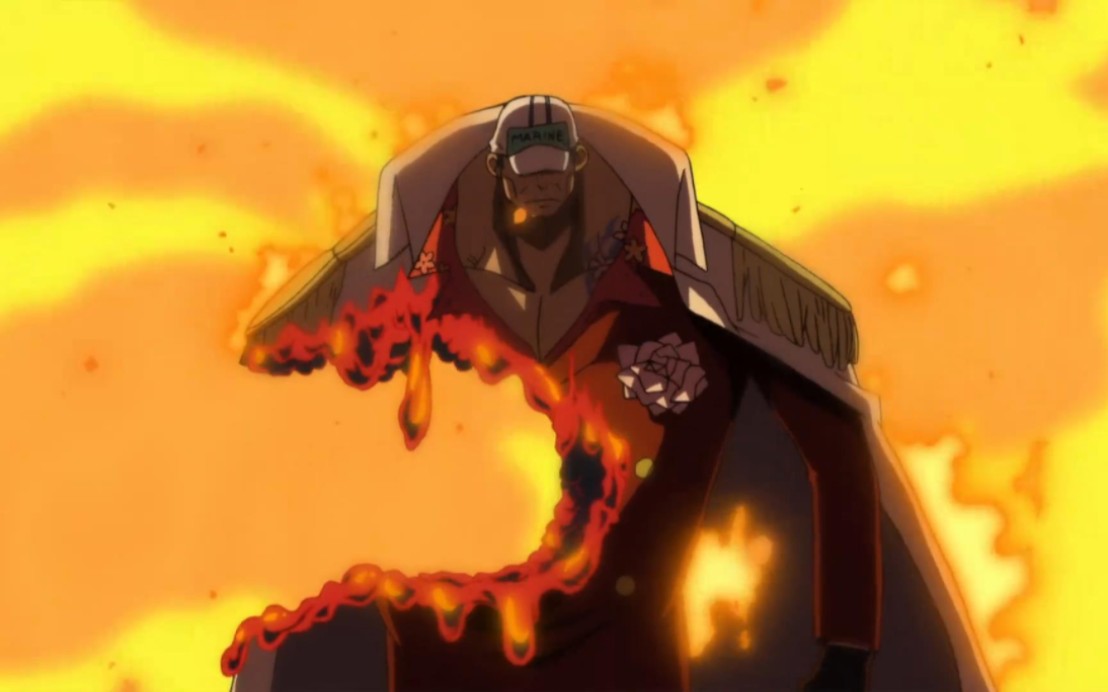 贯彻正义 海军本部大将的压迫感 萨卡斯基大将丝血极限搏杀新世界库赞