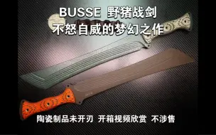 下载视频: 不怒自威的梦幻之作，却又温柔的像个男人。 BUSSE野猪战剑赏析 陶瓷制品未开刃 开箱视频欣赏 不涉售