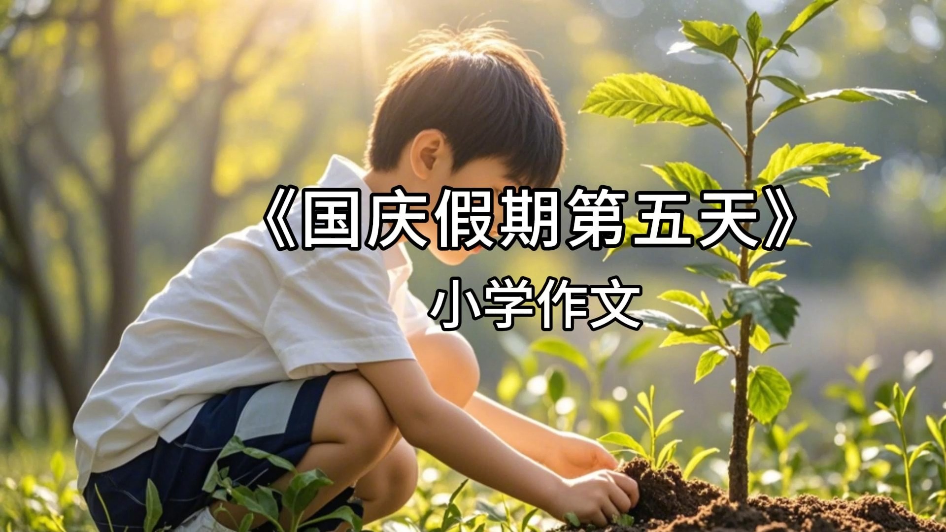 《国庆假期第五天》 小学作文哔哩哔哩bilibili