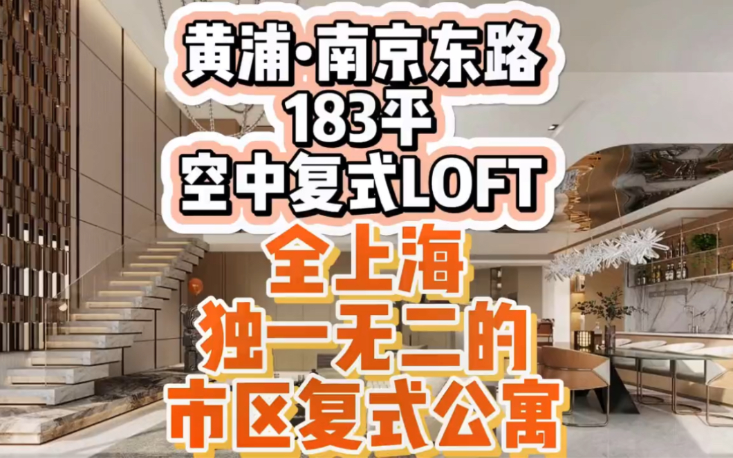 黄浦区独一无二的挑高5.8米通燃气复式loft!楼下就是第一八佰伴!一套无法复制的宝藏复式公寓!感兴趣的朋友们留言或后台斯信我预约看房哦哔哩哔哩...