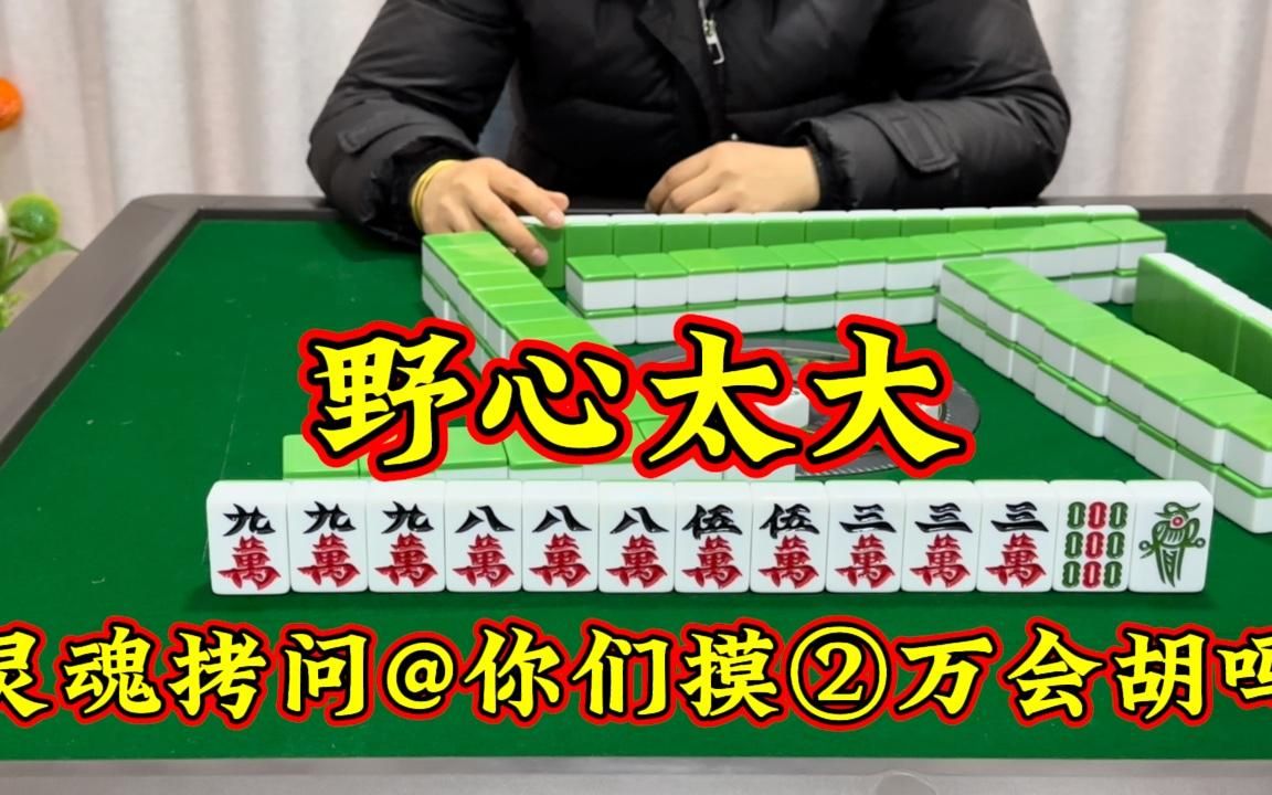打麻将要是你摸到这张二万你会胡吗?麻将菜鸟都会搏一搏