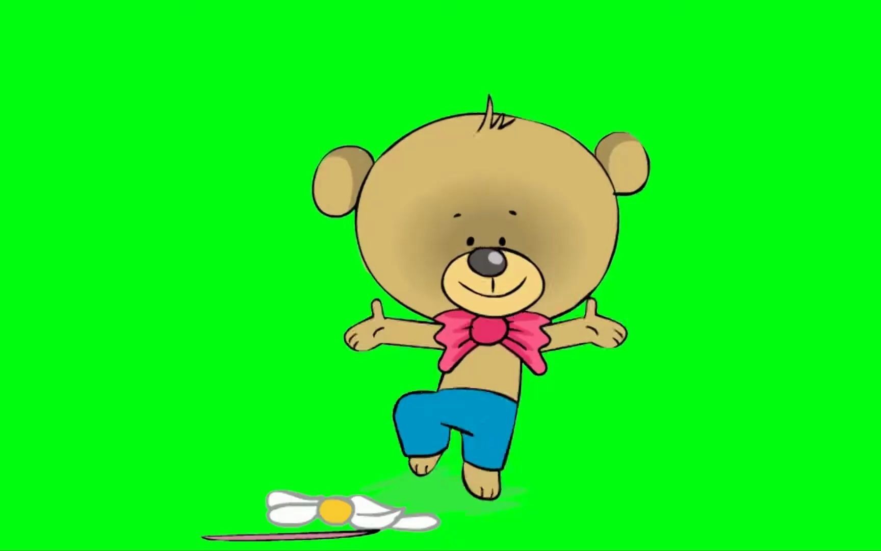 绿幕视频素材可爱小熊_哔哩哔哩_bilibili