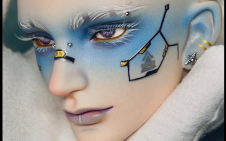 一个赛博朋克eril的上妆过程