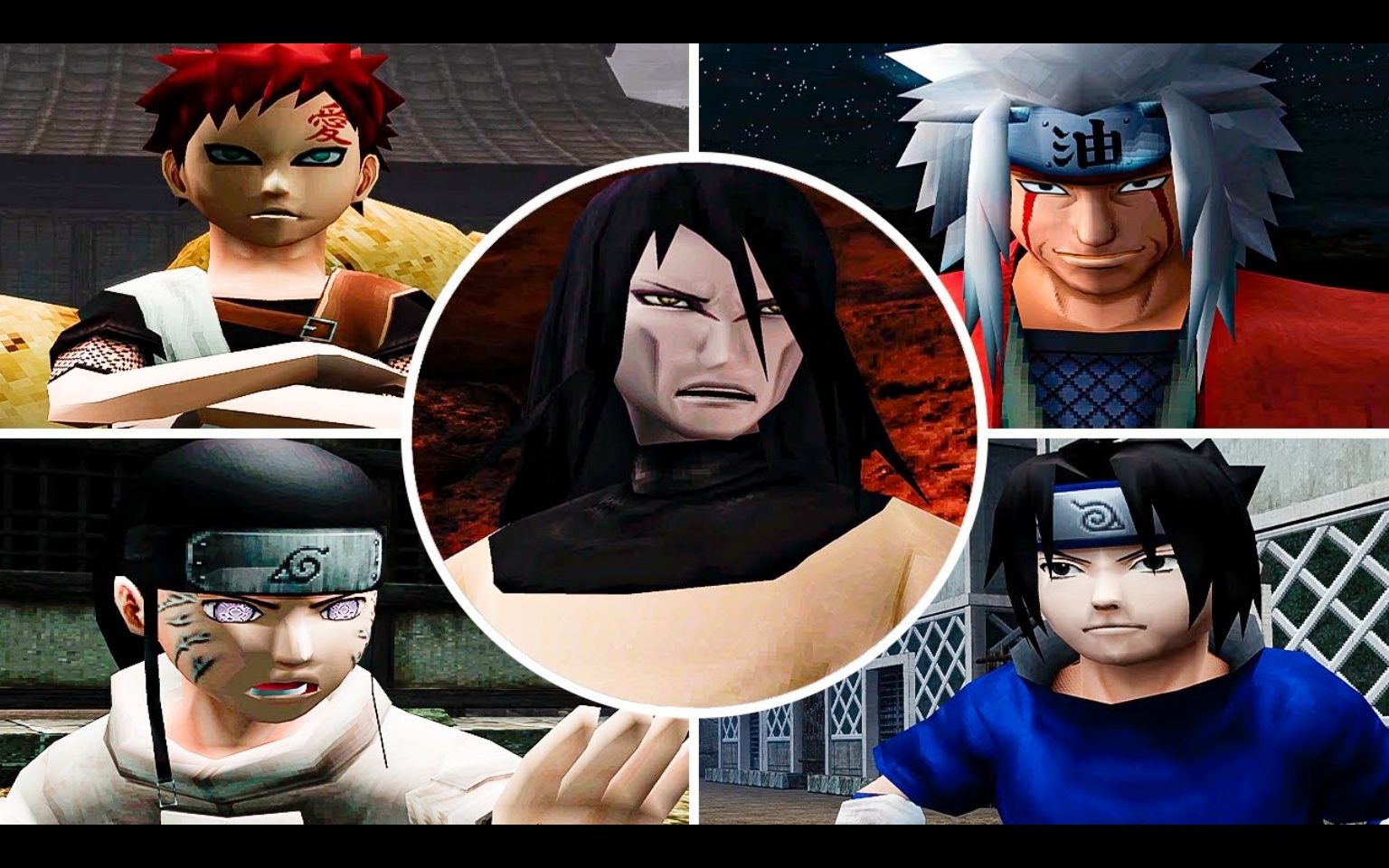 【4k60帧】2005年ps2《火影忍者 漩涡忍传》全boss战 结局 | 英文版