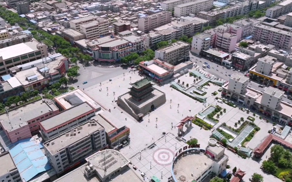 航拍靖远的一天