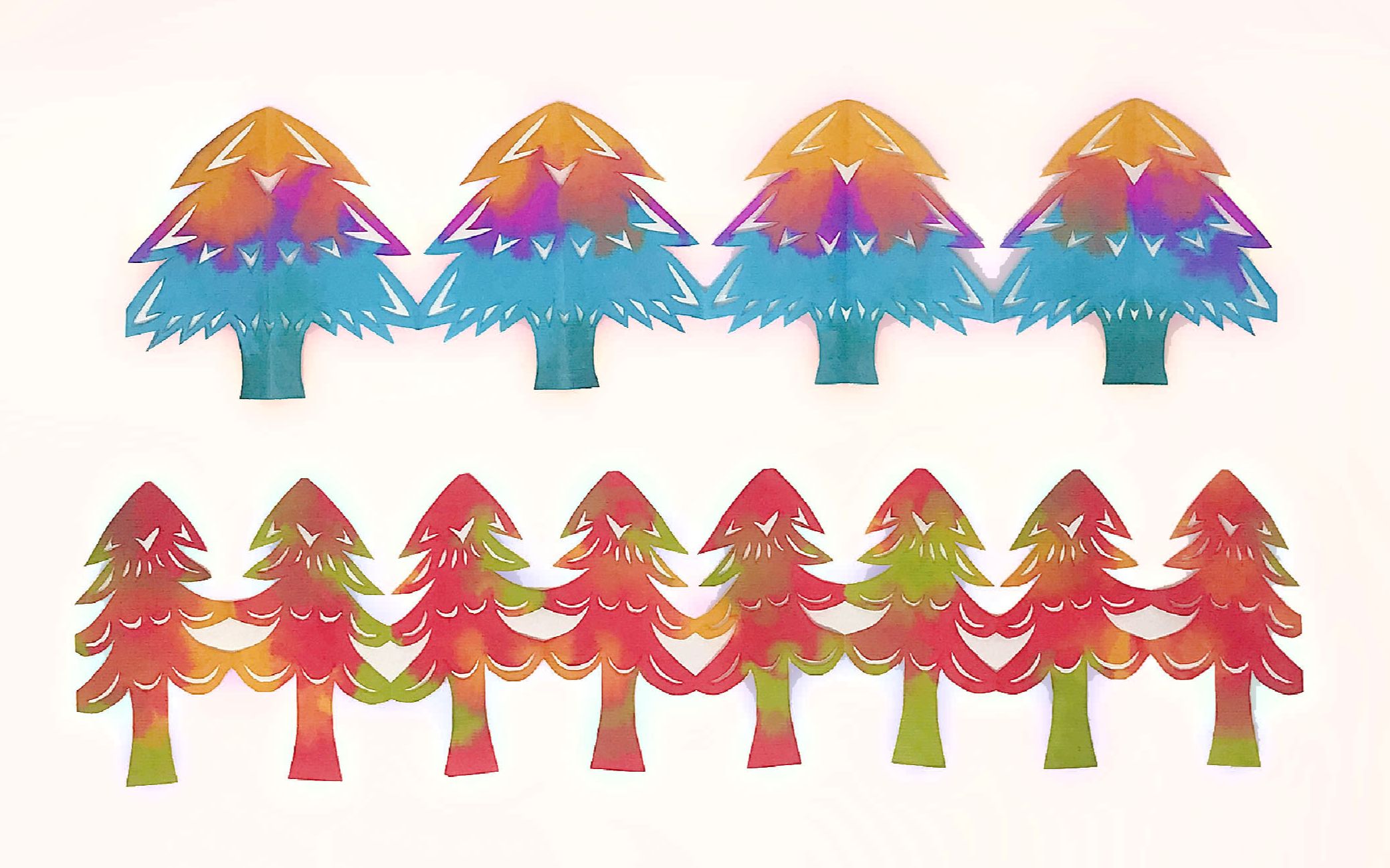 【剪纸】小树手拉手