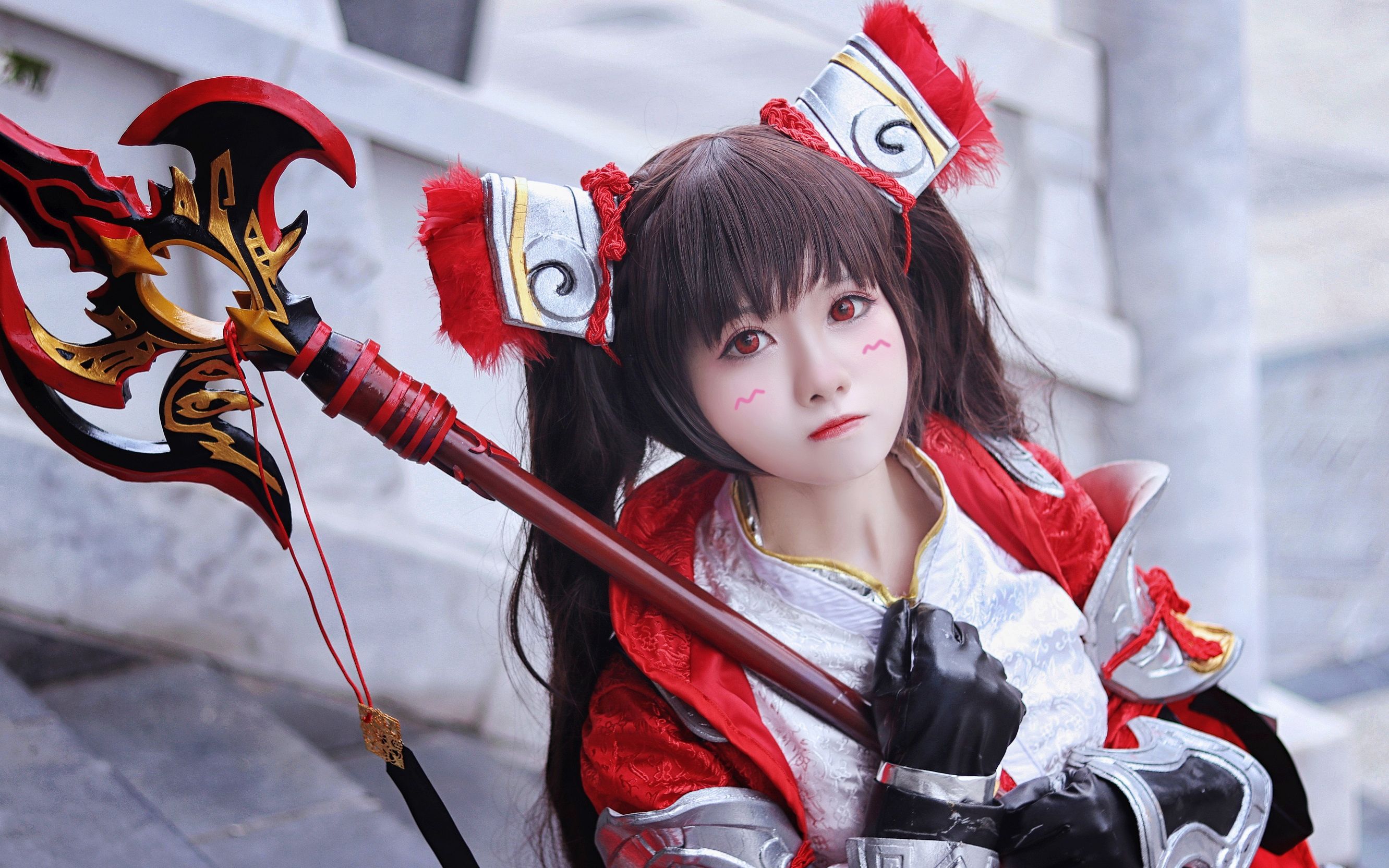 cosplay伊露露剑网三天策军萝可爱的萝莉你不要跑