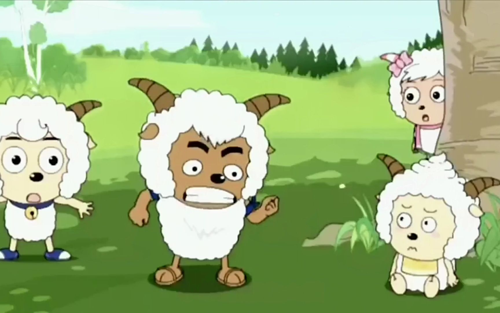 沸羊羊给懒羊羊讲笑话,懒羊羊却不敢笑,这是为什么呢?