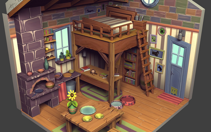 3dmax游戏场景制作:学会建模,做一间自己的卧室房间