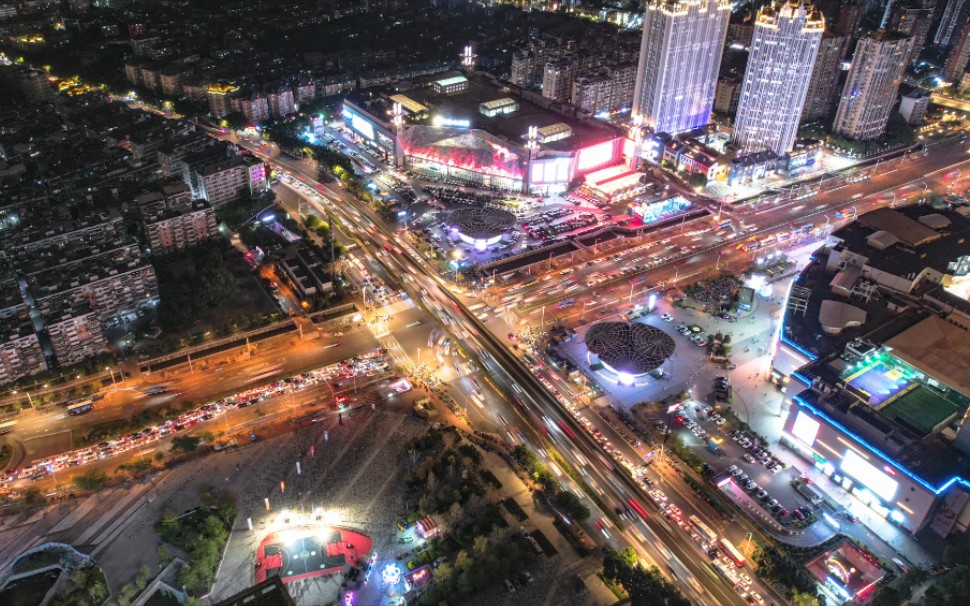 福州宝龙万象城夜景_哔哩哔哩_bilibili