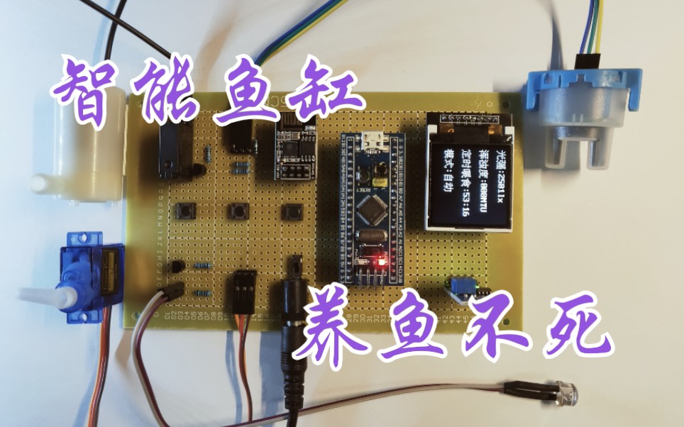 自造基于单片机的智能鱼缸 WiFi联网手机APP远程监控哔哩哔哩bilibili