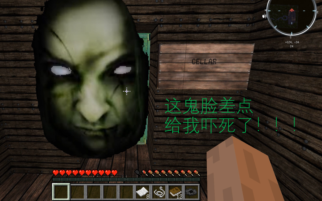 [图]【枫雨MaplesRain】Minecraft我的世界 恐怖地图：孤儿院惊魂 单机游戏解说 差点被鬼脸跟贞子差点吓死了！！！