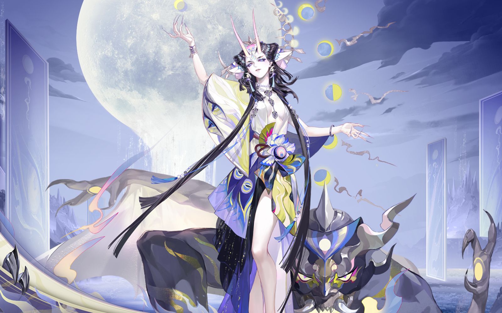 《阴阳师》大夜摩天阎魔新皮肤情报(cv:能登麻美子)丨冥途漫漫,戴月余