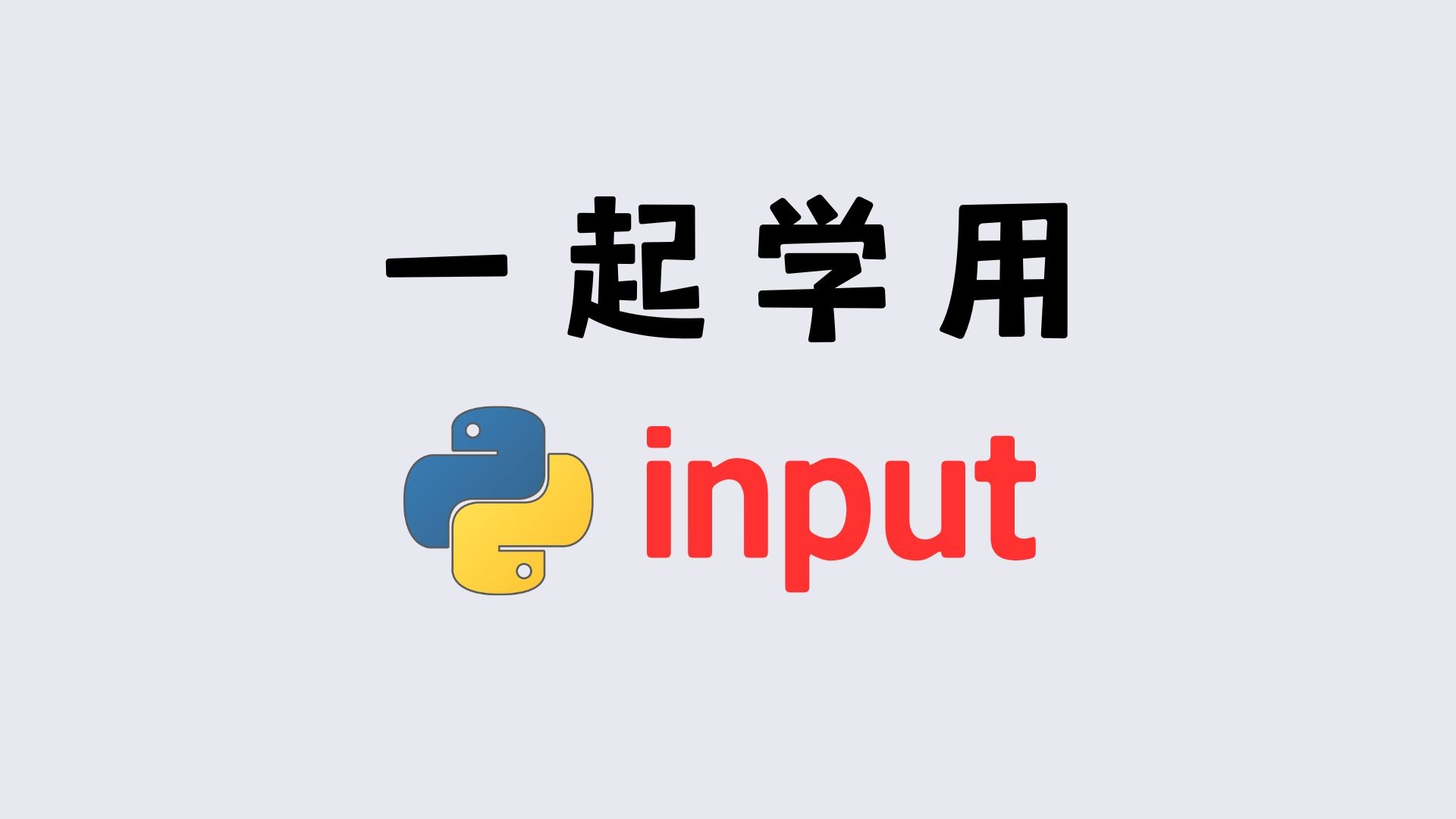 学会这招!用 input 函数让你的 Python 程序 “开口问问题”
