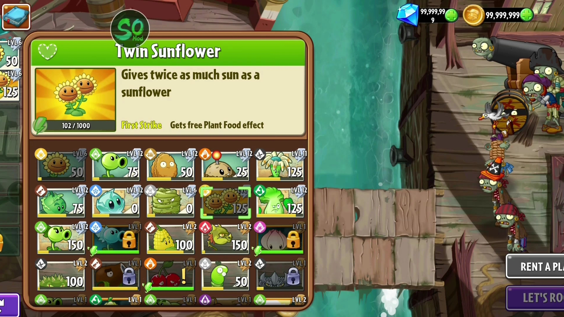 pvz2海盗港湾:第十一天,获得椰子加农炮.