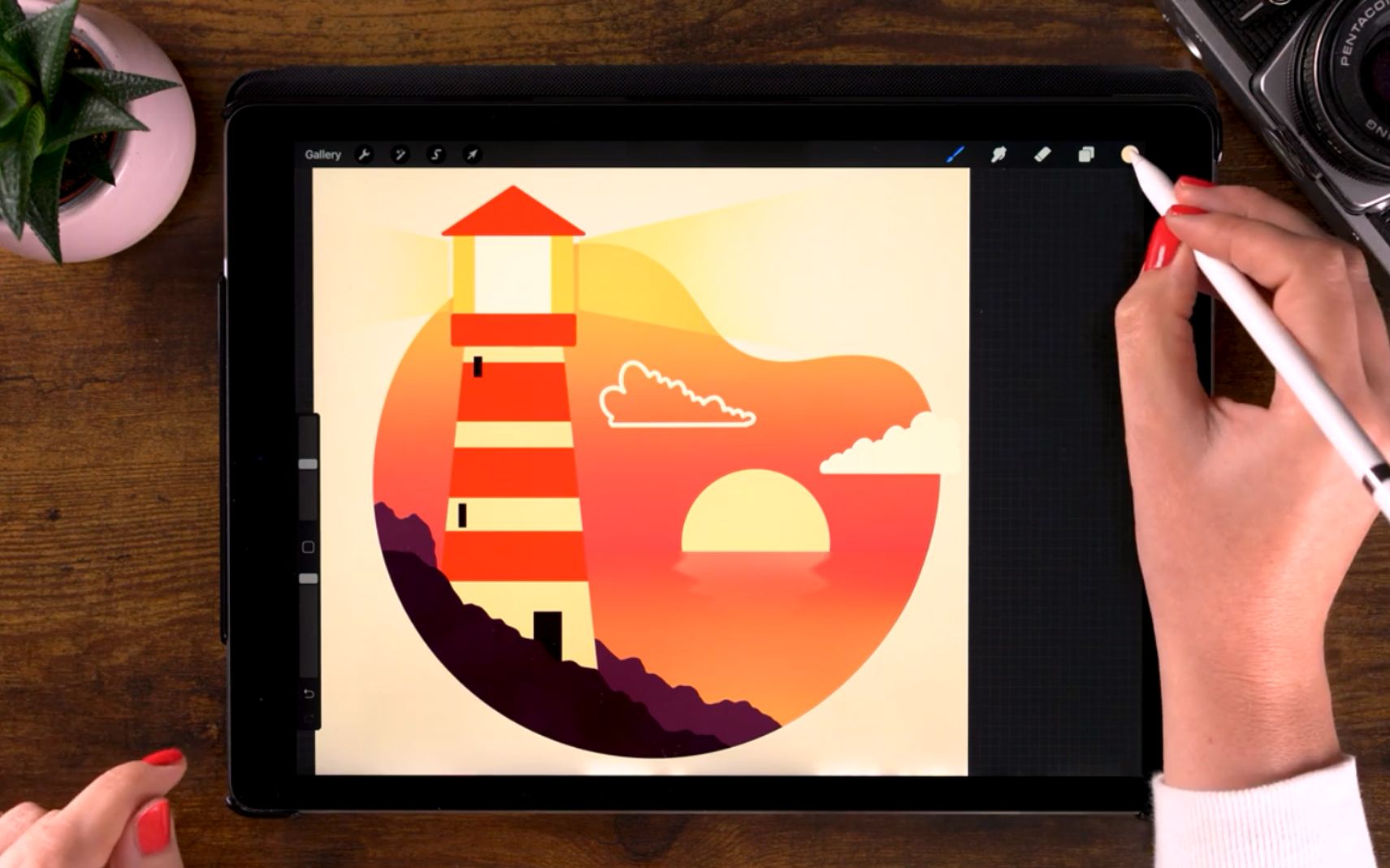 【procreate】画个灯塔详细教程——Art with Flo哔哩哔哩bilibili