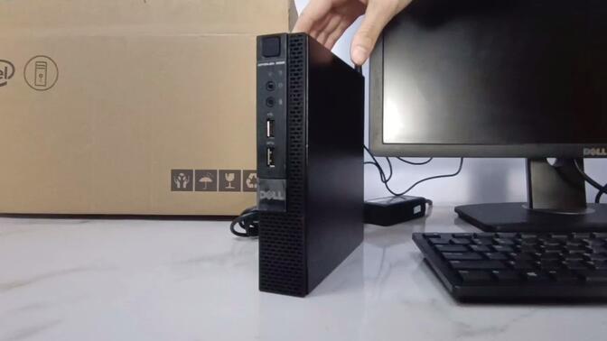 戴尔原装迷你主机9020m开箱和开机