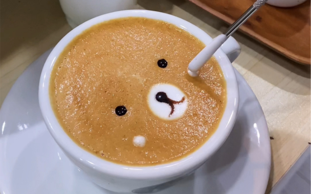 小白必看的咖啡小熊雕花,非常简单._哔哩哔哩_bilibili