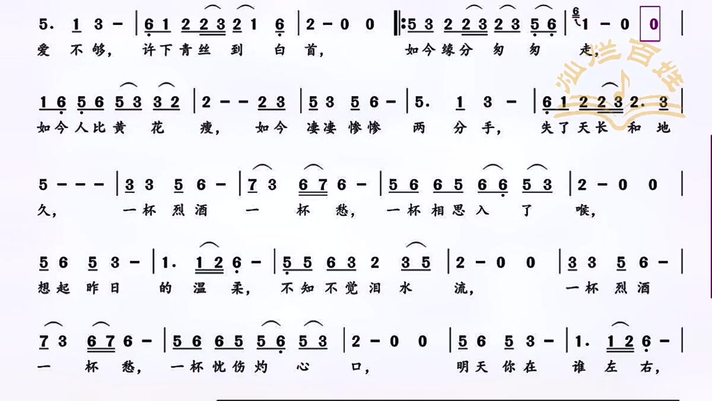[图]一杯烈酒一杯愁这样的动态谱音符到哪里你就演唱或者演奏那里节奏