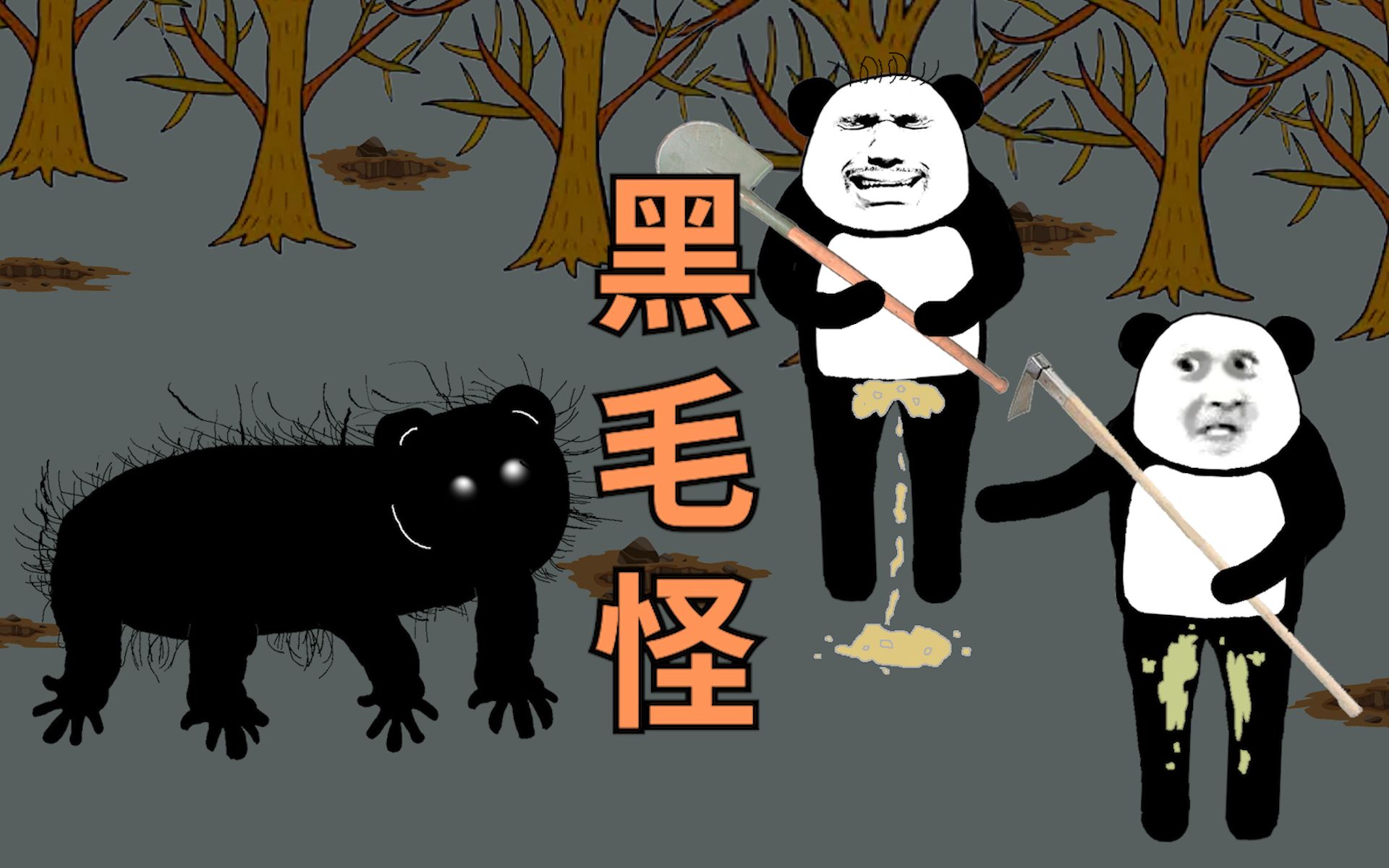 那晚在回家路上,遇到一个长满黑色长毛的怪物.